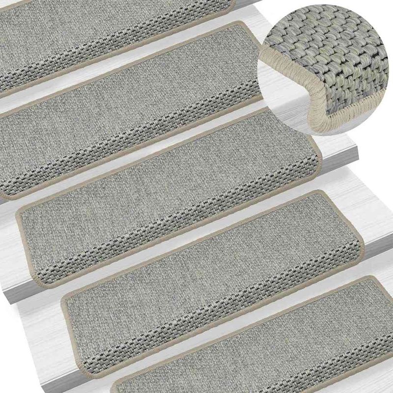 Casa si Gradina - Textile si covoare - Covoare - Covoare casa - Covorase scara autoadezive aspect sisal 30 buc 65x21x4 cm verde - Infinity.ro