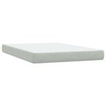Casa si Gradina - Mobilier - Paturi si accesorii - Paturi - Pat box spring cu saltea, gri deschis, 160x210 cm, catifea - Infinity.ro