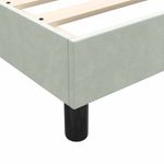 Casa si Gradina - Mobilier - Paturi si accesorii - Paturi - Pat box spring cu saltea, gri deschis, 160x210 cm, catifea - Infinity.ro