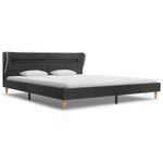 Casa si Gradina - Mobilier - Paturi si accesorii - Paturi - Cadru de pat cu LED-uri, gri inchis, 180x200 cm, panza de sac - Infinity.ro