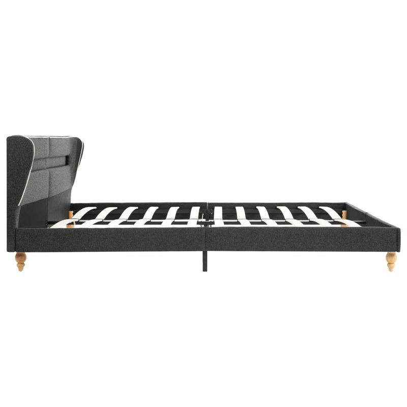 Casa si Gradina - Mobilier - Paturi si accesorii - Paturi - Cadru de pat cu LED-uri, gri inchis, 180x200 cm, panza de sac - Infinity.ro