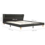 Casa si Gradina - Mobilier - Paturi si accesorii - Paturi - Cadru de pat cu LED-uri, gri inchis, 180x200 cm, panza de sac - Infinity.ro