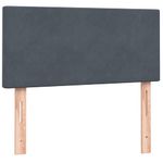 Casa si Gradina - Mobilier - Paturi si accesorii - Paturi - Pat box spring cu saltea, gri inchis, 80x210 cm, catifea - Infinity.ro
