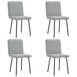 Casa si Gradina - Mobilier - Scaune si fotolii - Scaune - Scaune de bucatarie, 4 buc., gri deschis, catifea - Infinity.ro
