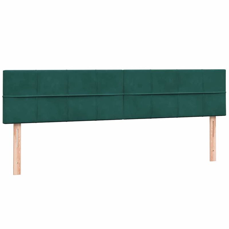 Casa si Gradina - Mobilier - Paturi si accesorii - Paturi - Pat box spring cu saltea, verde inchis, 180x220 cm, catifea - Infinity.ro