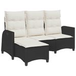 Casa si Gradina - Gradina si terasa - Mobilier exterior - Canapele si fotolii gradina - Canapea gradina inclinabila cu perne forma L polirattan negru - Infinity.ro