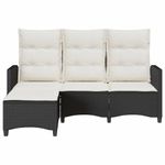 Casa si Gradina - Gradina si terasa - Mobilier exterior - Canapele si fotolii gradina - Canapea gradina inclinabila cu perne forma L polirattan negru - Infinity.ro