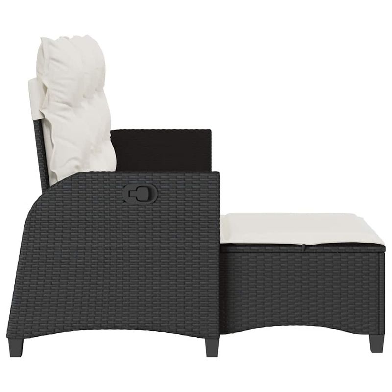 Casa si Gradina - Gradina si terasa - Mobilier exterior - Canapele si fotolii gradina - Canapea gradina inclinabila cu perne forma L polirattan negru - Infinity.ro