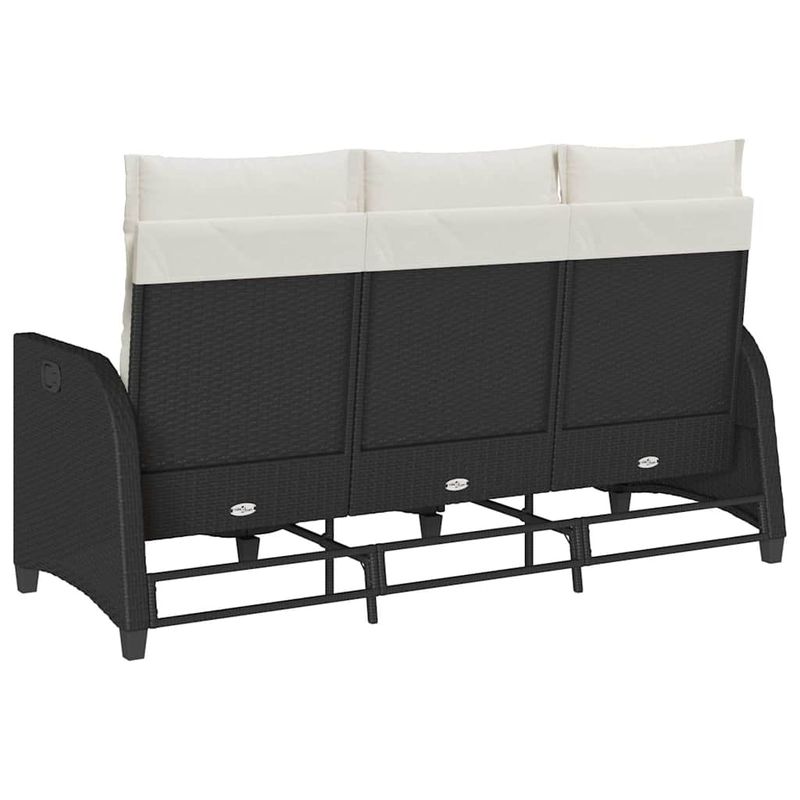 Casa si Gradina - Gradina si terasa - Mobilier exterior - Canapele si fotolii gradina - Canapea gradina inclinabila cu perne forma L polirattan negru - Infinity.ro
