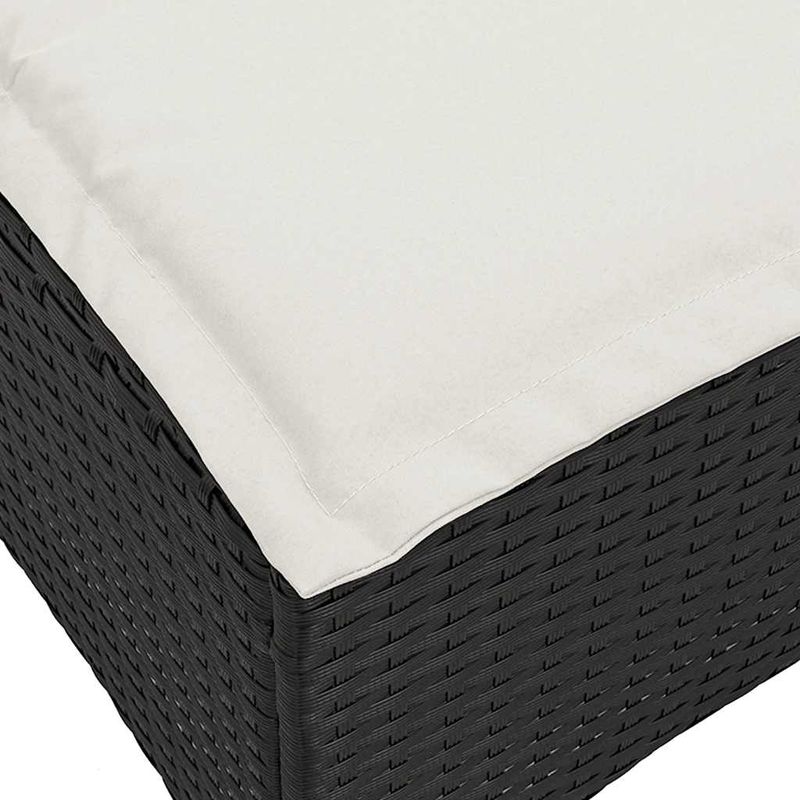 Casa si Gradina - Gradina si terasa - Mobilier exterior - Canapele si fotolii gradina - Canapea gradina inclinabila cu perne forma L polirattan negru - Infinity.ro