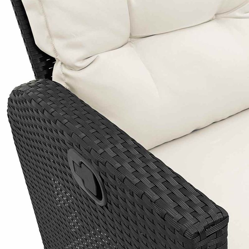 Casa si Gradina - Gradina si terasa - Mobilier exterior - Canapele si fotolii gradina - Canapea gradina inclinabila cu perne forma L polirattan negru - Infinity.ro