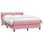 Casa si Gradina - Mobilier - Paturi si accesorii - Paturi - Pat box spring cu saltea, roz, 160x220 cm, catifea - Infinity.ro
