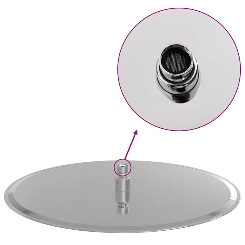 Casa si Gradina - Sanitare - Cazi si cabine de dus - Coloane si seturi de dus - Cap de dus cu efect de ploaie rotund din otel inoxidabil 304, mărime diametru 40 cm - Infinity.ro
