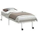 Casa si Gradina - Mobilier - Paturi si accesorii - Paturi - Cadru de pat fara saltea pliabil alb 80x200 cm otel - Infinity.ro