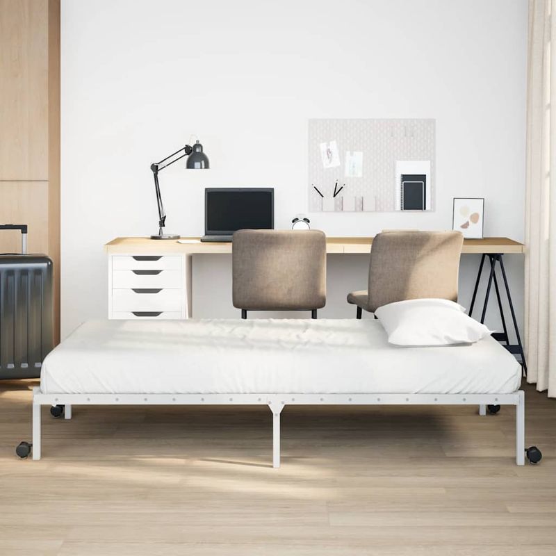 Casa si Gradina - Mobilier - Paturi si accesorii - Paturi - Cadru de pat fara saltea pliabil alb 80x200 cm otel - Infinity.ro
