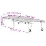 Casa si Gradina - Mobilier - Paturi si accesorii - Paturi - Cadru de pat fara saltea pliabil alb 80x200 cm otel - Infinity.ro