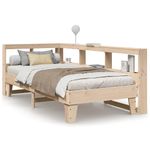 Casa si Gradina - Mobilier - Paturi si accesorii - Paturi - Pat cu biblioteca fara saltea, 90x190 cm, lemn masiv de pin - Infinity.ro