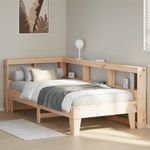 Casa si Gradina - Mobilier - Paturi si accesorii - Paturi - Pat cu biblioteca fara saltea, 90x190 cm, lemn masiv de pin - Infinity.ro