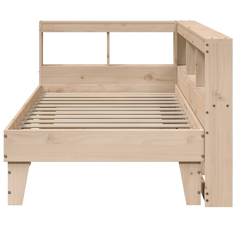 Casa si Gradina - Mobilier - Paturi si accesorii - Paturi - Pat cu biblioteca fara saltea, 90x190 cm, lemn masiv de pin - Infinity.ro