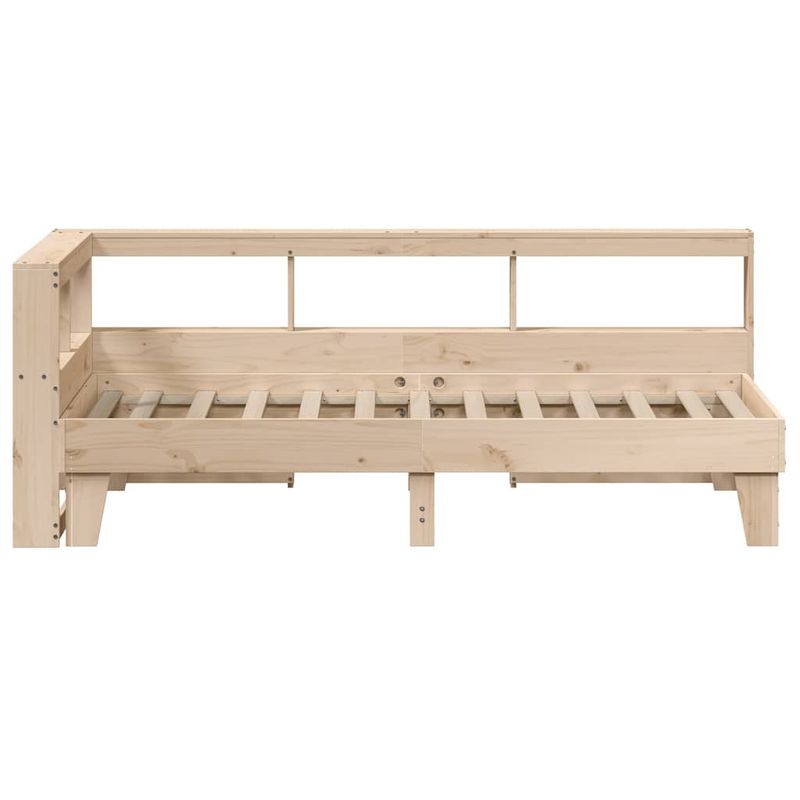 Casa si Gradina - Mobilier - Paturi si accesorii - Paturi - Pat cu biblioteca fara saltea, 90x190 cm, lemn masiv de pin - Infinity.ro