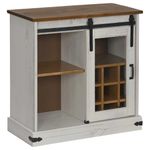 Casa si Gradina - Mobilier - Comode si corpuri - Comode - Bufeta HALDEN cu usa glisanta alb 80x40x80 cm lemn masiv - Infinity.ro