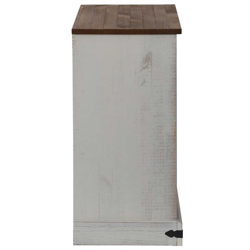 Casa si Gradina - Mobilier - Comode si corpuri - Comode - Bufeta HALDEN cu usa glisanta alb 80x40x80 cm lemn masiv - Infinity.ro