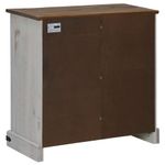 Casa si Gradina - Mobilier - Comode si corpuri - Comode - Bufeta HALDEN cu usa glisanta alb 80x40x80 cm lemn masiv - Infinity.ro