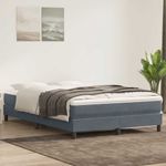 Casa si Gradina - Mobilier - Paturi si accesorii - Paturi - Pat cu arcuri fara saltea Gri inchis 140x210 cm catifea - Infinity.ro