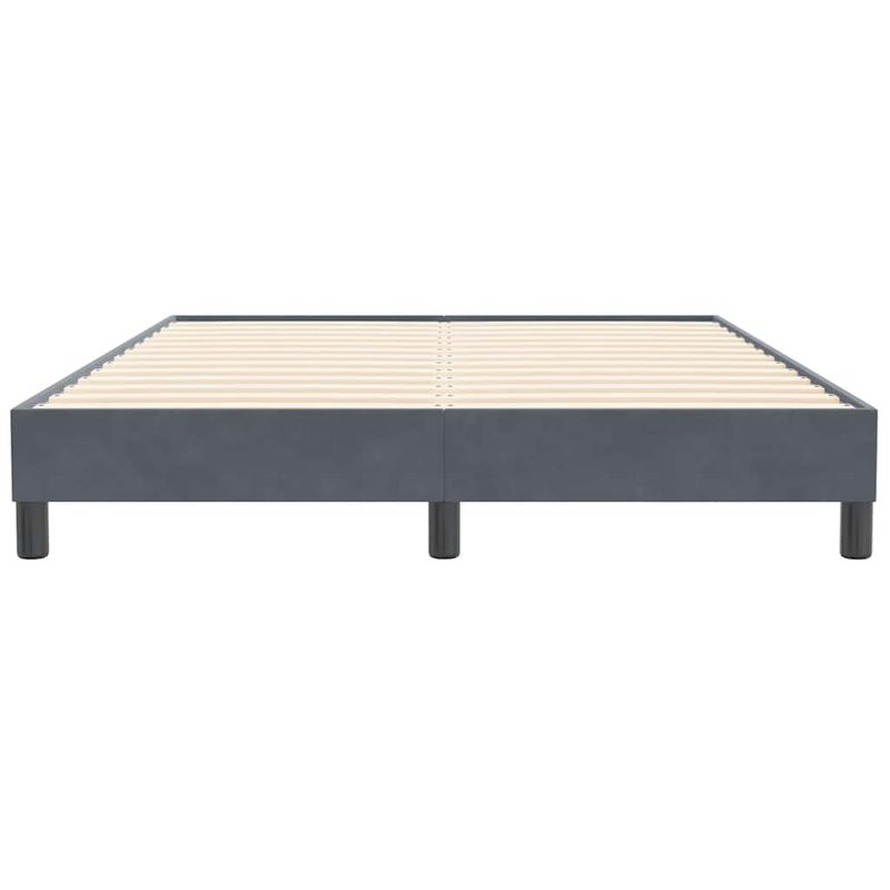 Casa si Gradina - Mobilier - Paturi si accesorii - Paturi - Pat cu arcuri fara saltea Gri inchis 140x210 cm catifea - Infinity.ro
