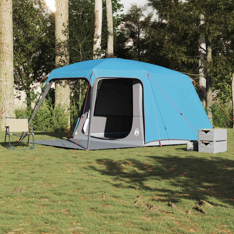 Sport si Outdoor - Camping - Corturi camping - Cort de camping cu dom veranda pentru 5 persoane, impermeabil, albastru - Infinity.ro