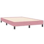Casa si Gradina - Mobilier - Paturi si accesorii - Paturi - Pat cu arcuri fara saltea roz 120x210 cm catifea - Infinity.ro