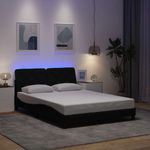 Casa si Gradina - Mobilier - Paturi si accesorii - Paturi - Cadru de pat cu LED fara saltea Negru 140x190 cm Material - Infinity.ro