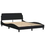 Casa si Gradina - Mobilier - Paturi si accesorii - Paturi - Cadru de pat cu LED fara saltea Negru 140x190 cm Material - Infinity.ro