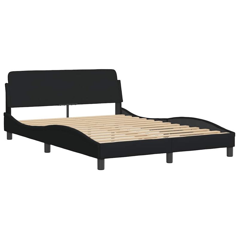 Casa si Gradina - Mobilier - Paturi si accesorii - Paturi - Cadru de pat cu LED fara saltea Negru 140x190 cm Material - Infinity.ro