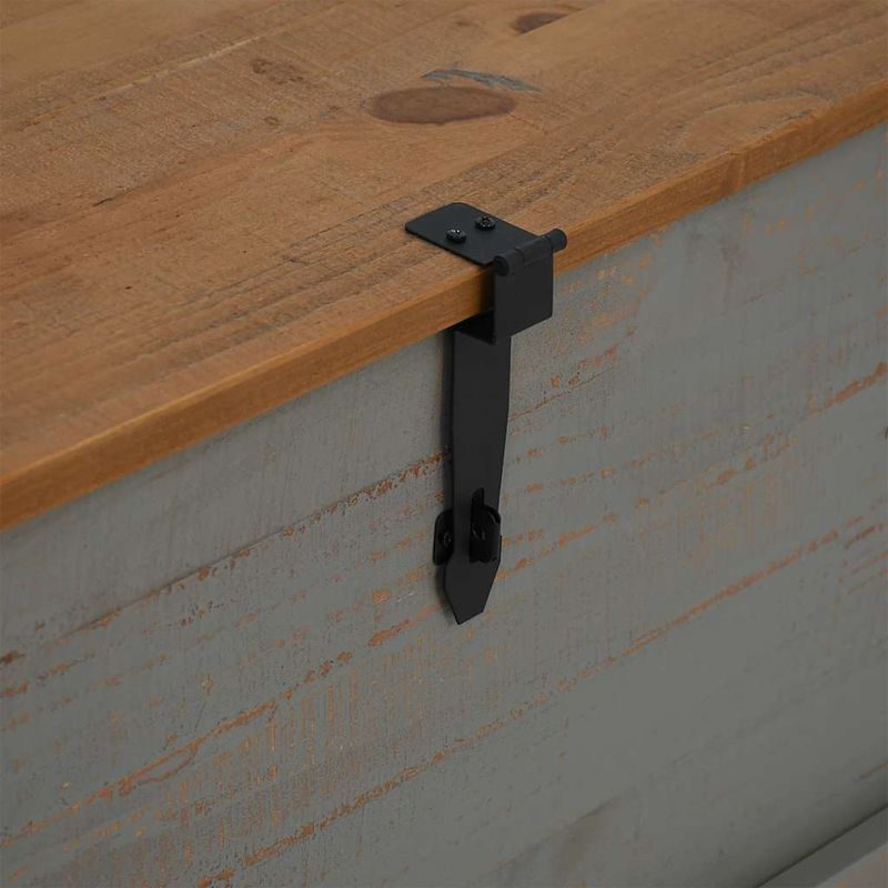 Casa si Gradina - Mobilier - Organizare si depozitare - Cutii depozitare - Cufa de depozitare HALDEN gri 91x48x47 cm lemn masiv de pin - Infinity.ro