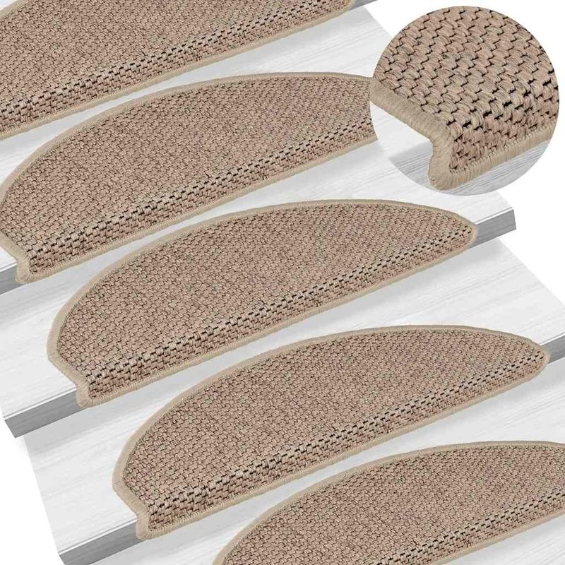 Casa si Gradina - Textile si covoare - Covoare - Covoare casa - Covorase scari autoadezive 30buc nisipiu 65x21x4cm aspect sisal - Infinity.ro