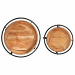 Casa si Gradina - Mobilier - Mese si birouri - Mese living - Set masa laterala 2 piese din lemn masiv de salcam - Infinity.ro