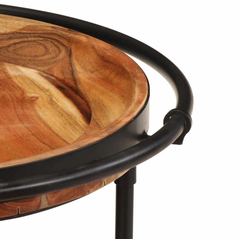 Casa si Gradina - Mobilier - Mese si birouri - Mese living - Set masa laterala 2 piese din lemn masiv de salcam - Infinity.ro