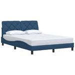 Casa si Gradina - Mobilier - Paturi si accesorii - Paturi - Cadru de pat fara saltea, albastru, 140x200 cm, textil - Infinity.ro