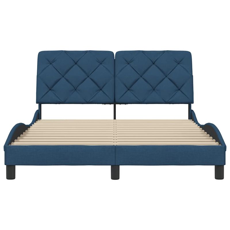 Casa si Gradina - Mobilier - Paturi si accesorii - Paturi - Cadru de pat fara saltea, albastru, 140x200 cm, textil - Infinity.ro