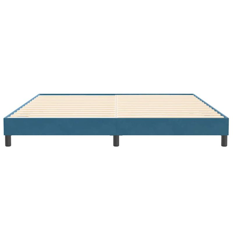 Casa si Gradina - Mobilier - Paturi si accesorii - Paturi - Pat cu arcuri fara saltea Albastru inchis 200x210 cm catifea - Infinity.ro