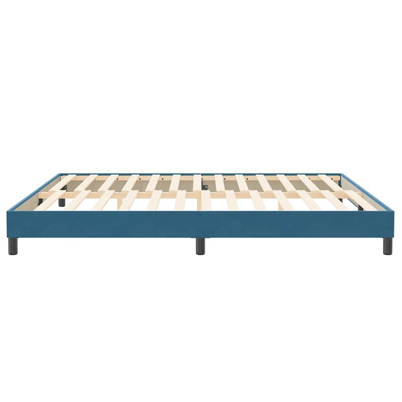 Casa si Gradina - Mobilier - Paturi si accesorii - Paturi - Pat cu arcuri fara saltea Albastru inchis 200x210 cm catifea - Infinity.ro