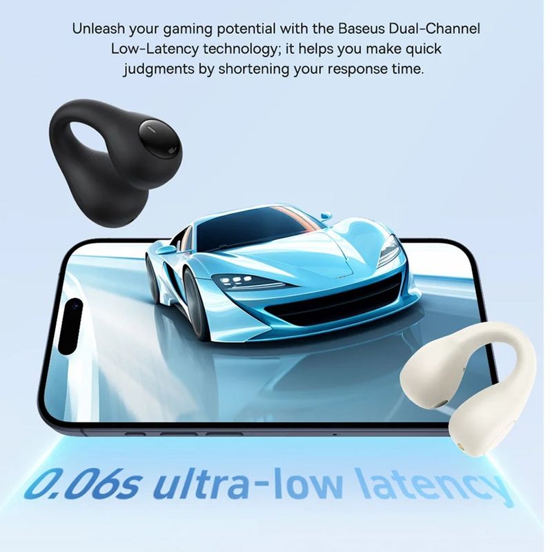 TV, Audio-Video si Foto - Portabile audio - Casti audio - Casti Fara Fir True Wireless pentru Sport - Baseus AirGo AS01 (A00069101223-00) - Alb - Infinity.ro