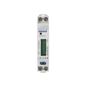 Contor monofazic ORNO OR-WE-521, 40A, certificare MID, 230V, clasa de masurare B, alb