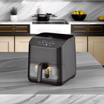 Electronice si Electrocasnice - Electrocasnice bucatarie - Aparate de gatit & desert - Friteuze - Friteuza cu aer cald Vivax DFA-617DB, 1500W, 6L, temperatura reglabila pana la 200°C, cronometru, negru - Infinity.ro