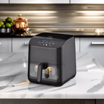 Electronice si Electrocasnice - Electrocasnice bucatarie - Aparate de gatit & desert - Friteuze - Friteuza cu aer cald Vivax DFA-617DB, 1500W, 6L, temperatura reglabila pana la 200°C, cronometru, negru - Infinity.ro