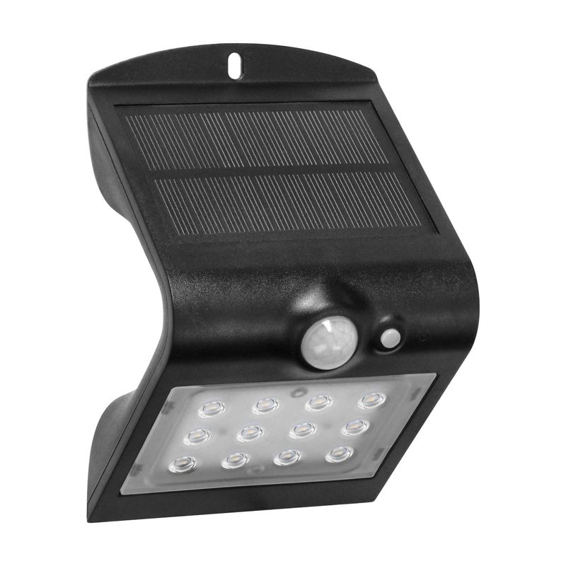 Casa si Gradina - Corpuri si surse de iluminat - Iluminat exterior - Lampi solare - Lampa solara ADVITI Siloe AD-SL-6083BLR4, 1.5 W, senzor de miscare, unghi de detectie 120°, negru - Infinity.ro