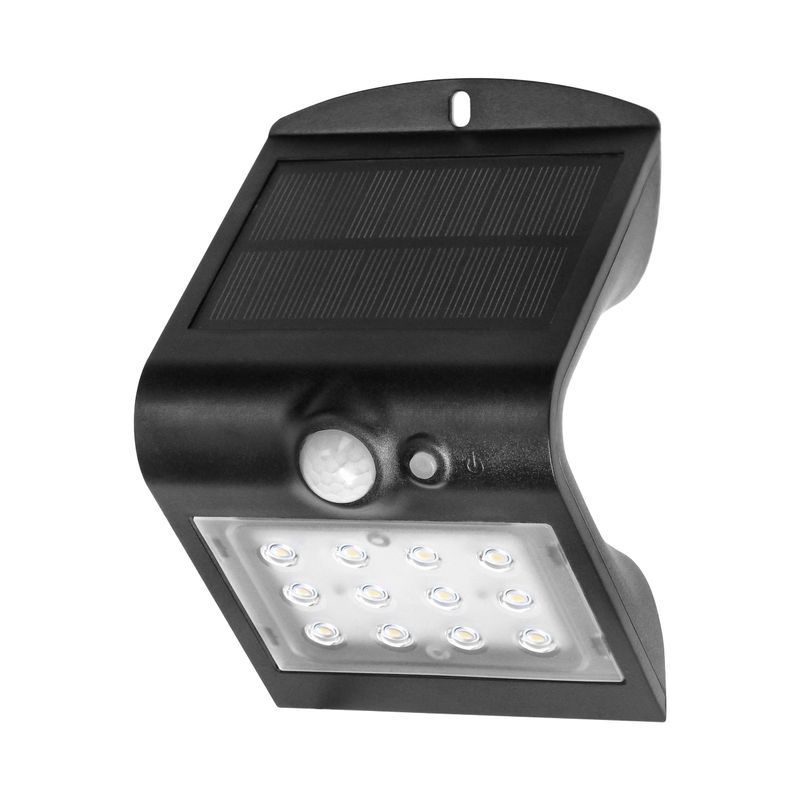 Casa si Gradina - Corpuri si surse de iluminat - Iluminat exterior - Lampi solare - Lampa solara ADVITI Siloe AD-SL-6083BLR4, 1.5 W, senzor de miscare, unghi de detectie 120°, negru - Infinity.ro