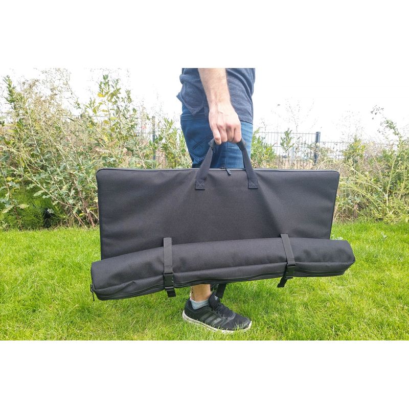 Sport si Outdoor - Camping - Mobilier pentru camping - Mese camping - Masa de camping cu incarcare solara Technaxx TX-252, 60 W, dimensiune 80.5 x 66 x 56 cm, negru - Infinity.ro