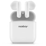 TV, Audio-Video si Foto - Portabile audio - Casti audio - Casti audio in-ear Niceboy HIVE Beans, True Wireless, Bluetooth 5.0, autonomie de pana la 20 ore, Alb - Infinity.ro